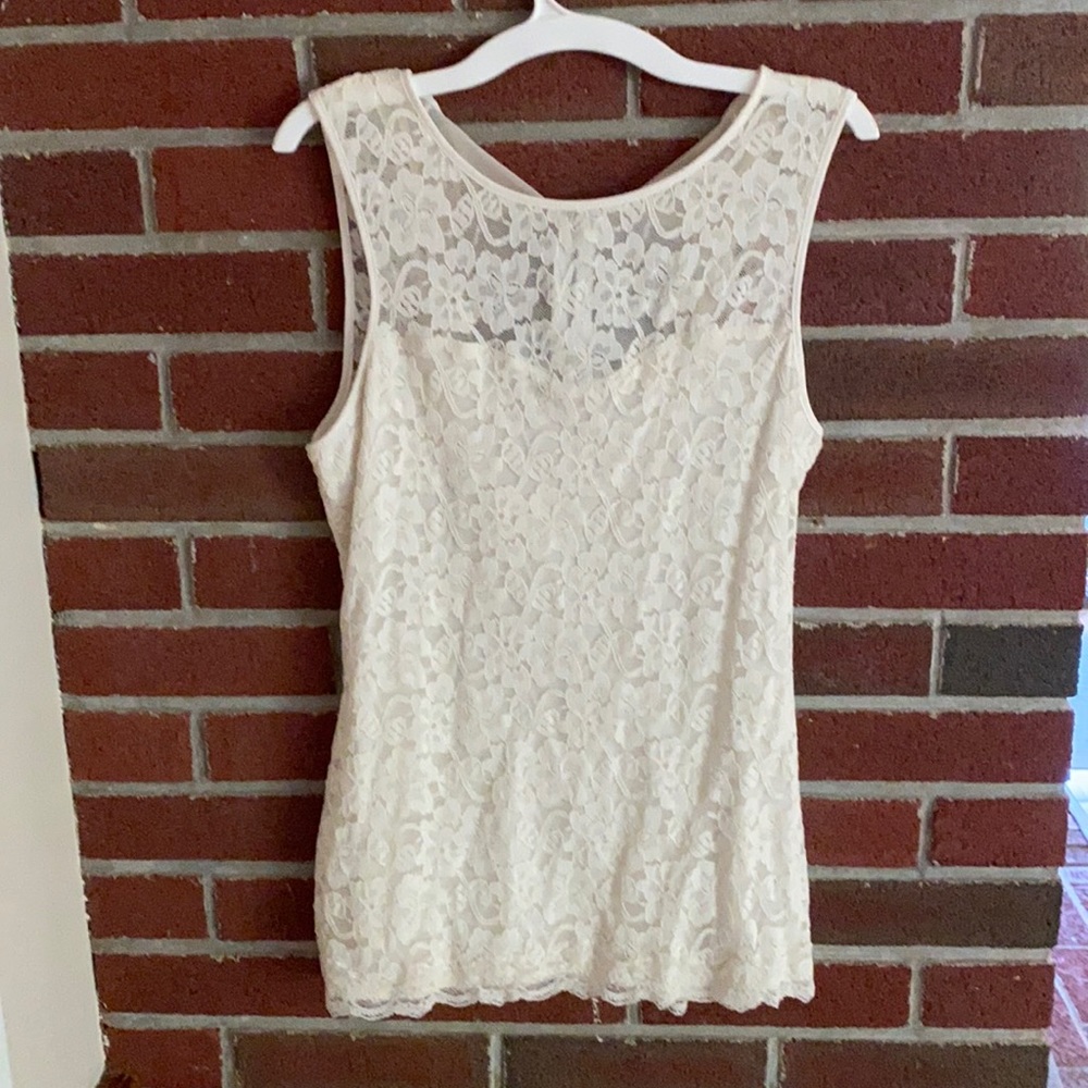 Express off White lace top!